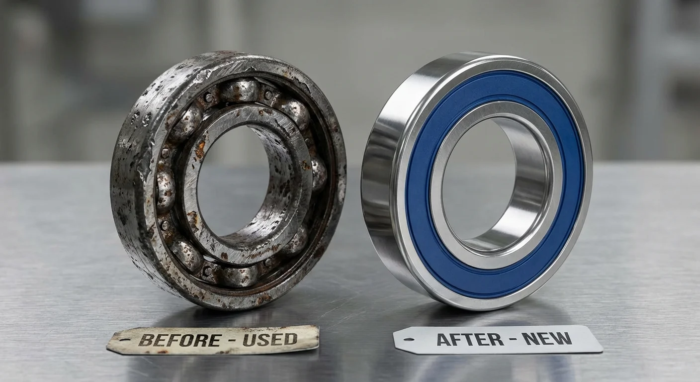 Motor on workbench during repair at Complete Electric Calgary