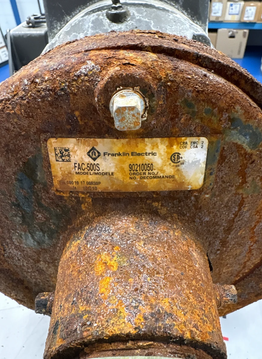 5HP motor before mechanical repair