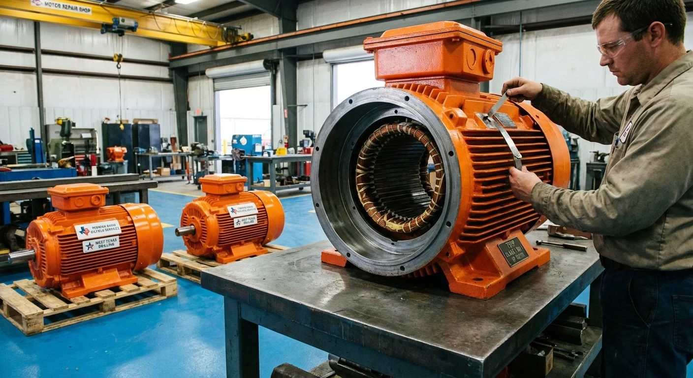 Explosion proof motor repair for oil and gas clients at Complete Electric Calgary