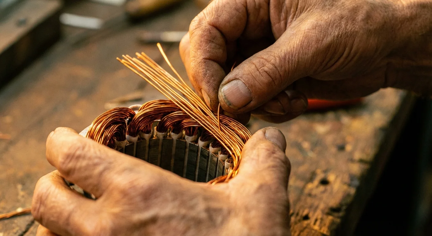 Stator windings close-up at Complete Electric Calgary