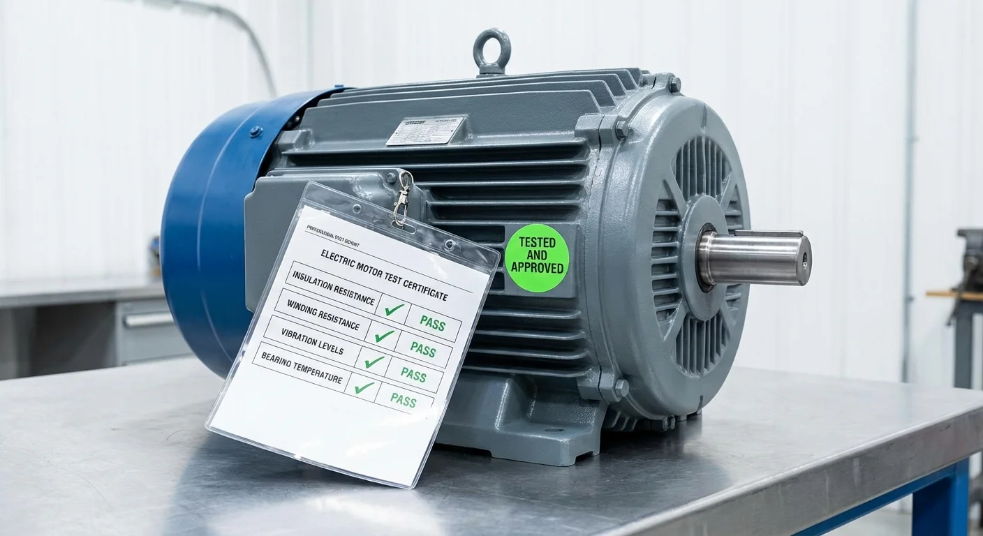 Tested and certified electric motor with test report at Complete Electric Calgary