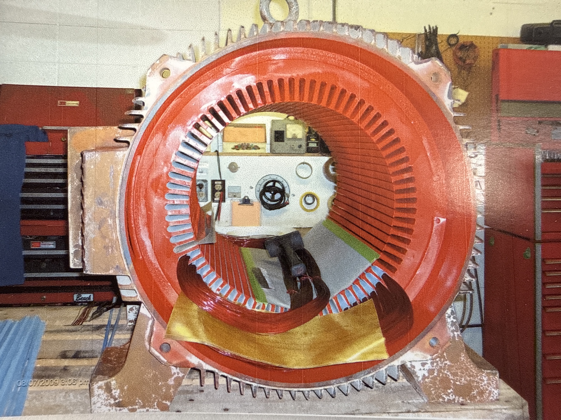 Large stator rewind at Complete Electric Calgary shop